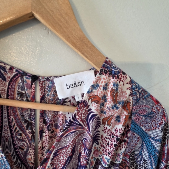 Ba&Sh Rose Boho Casual Hippie Maxi Dress With Paisley Print Bee Size Small - Picture 8 of 16